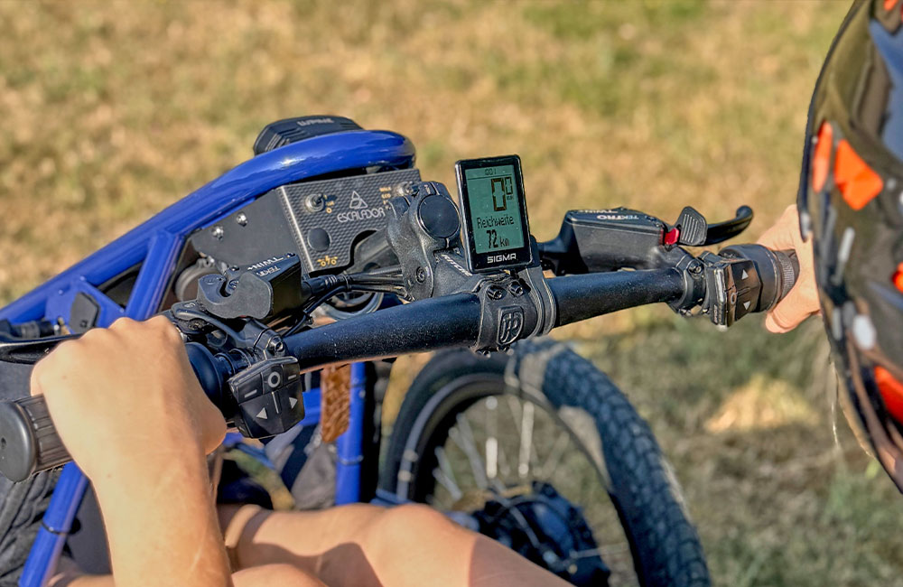 Technikdetail Lenker und Cockpit des Escalador Elektrorollstuhl Allrad